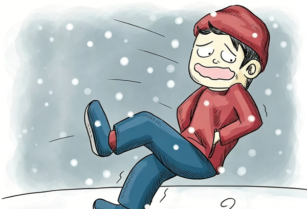 雨雪天气路面较滑，司机朋友出行注意安全